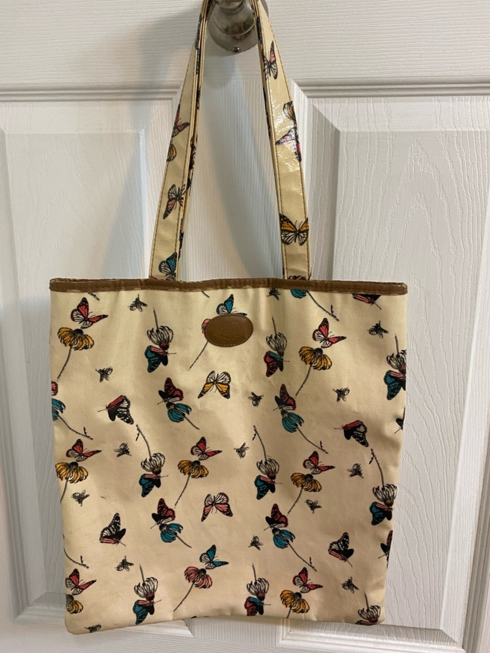 Dickens & Jones Butterfly Floral tote Shopping bag Spring